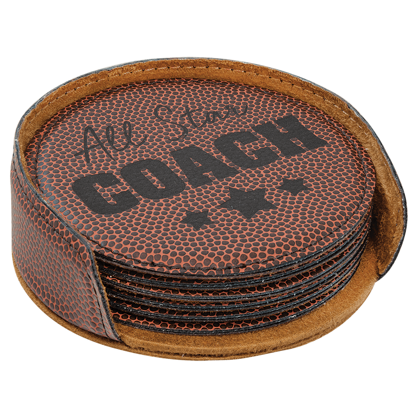 Leatherette 6-Coaster Set