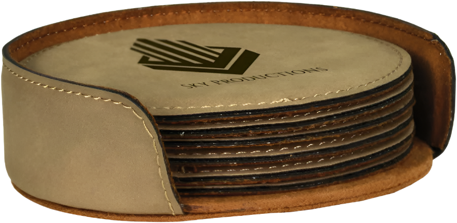 Leatherette 6-Coaster Set