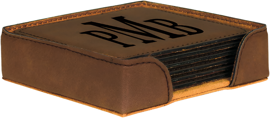 Leatherette 6-Coaster Set