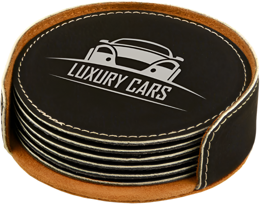 Leatherette 6-Coaster Set