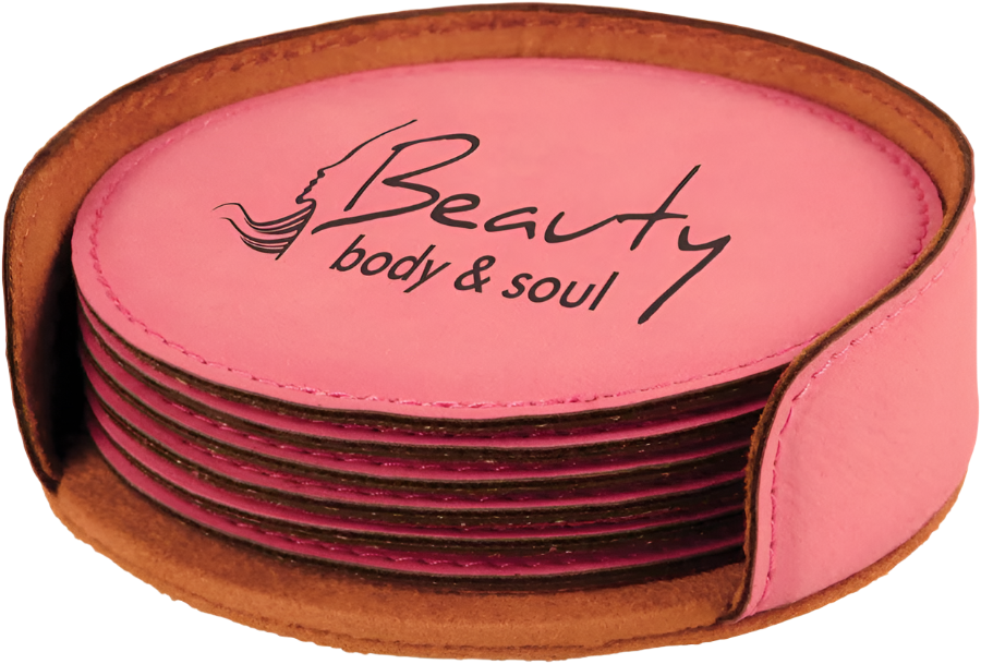Leatherette 6-Coaster Set
