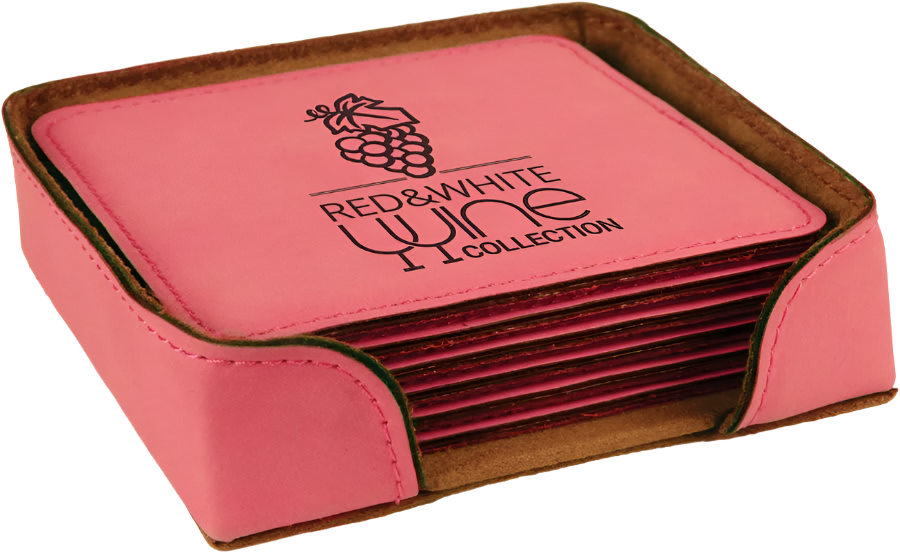 Leatherette 6-Coaster Set