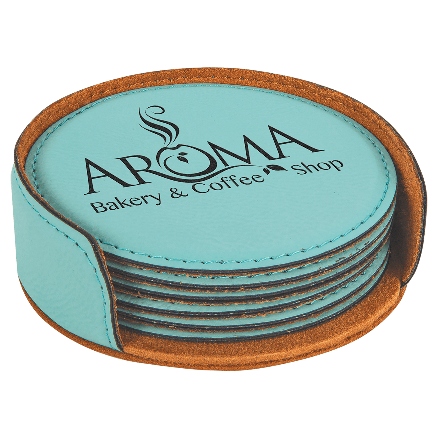 Leatherette 6-Coaster Set
