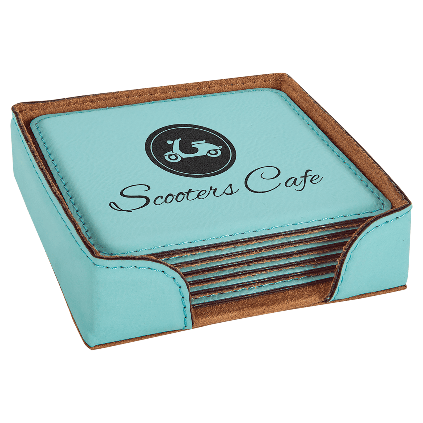 Leatherette 6-Coaster Set