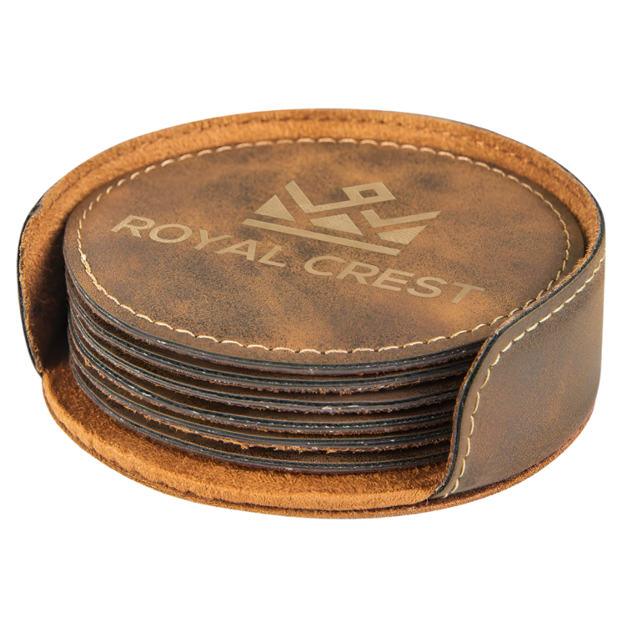 Leatherette 6-Coaster Set