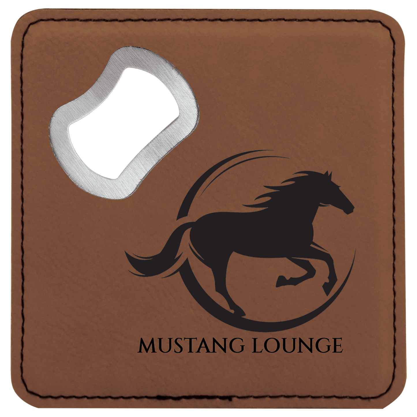 Leatherette Bottle Opener Coaster