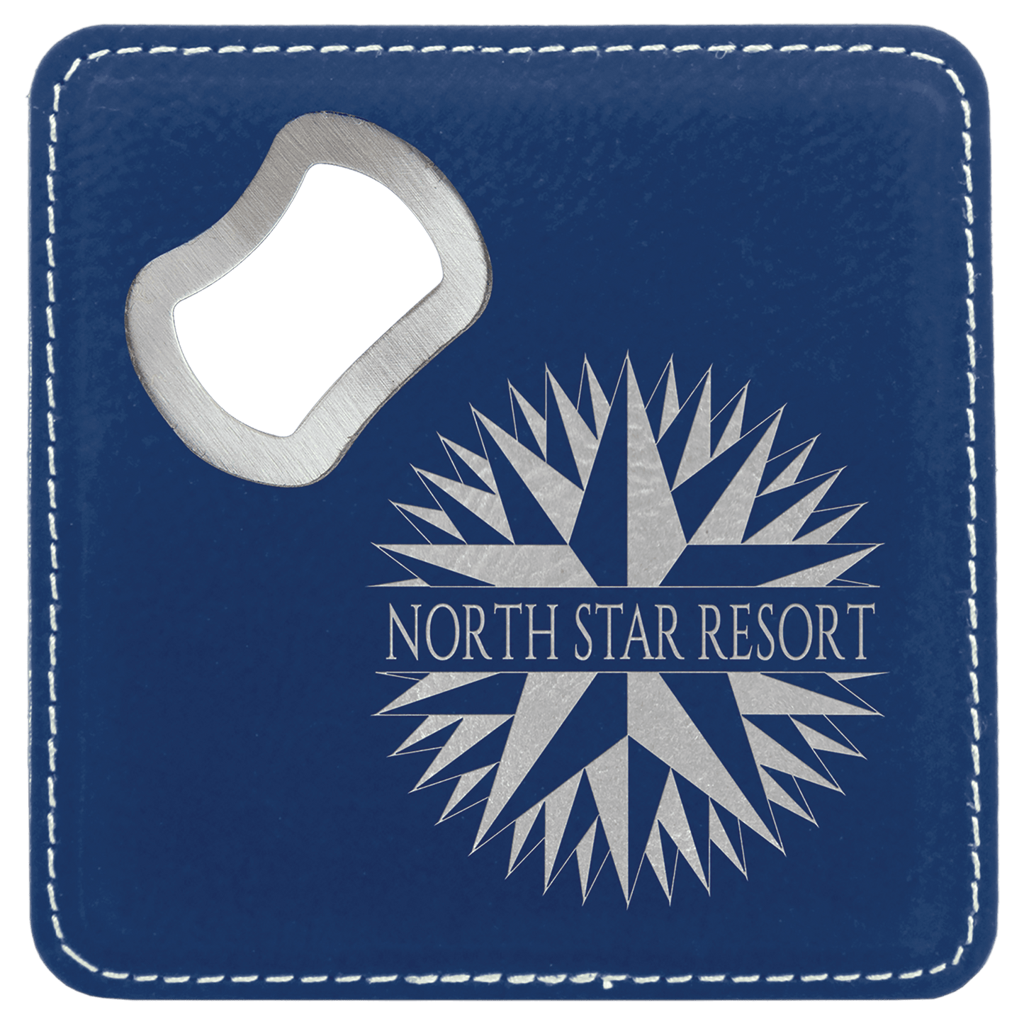 Leatherette Bottle Opener Coaster