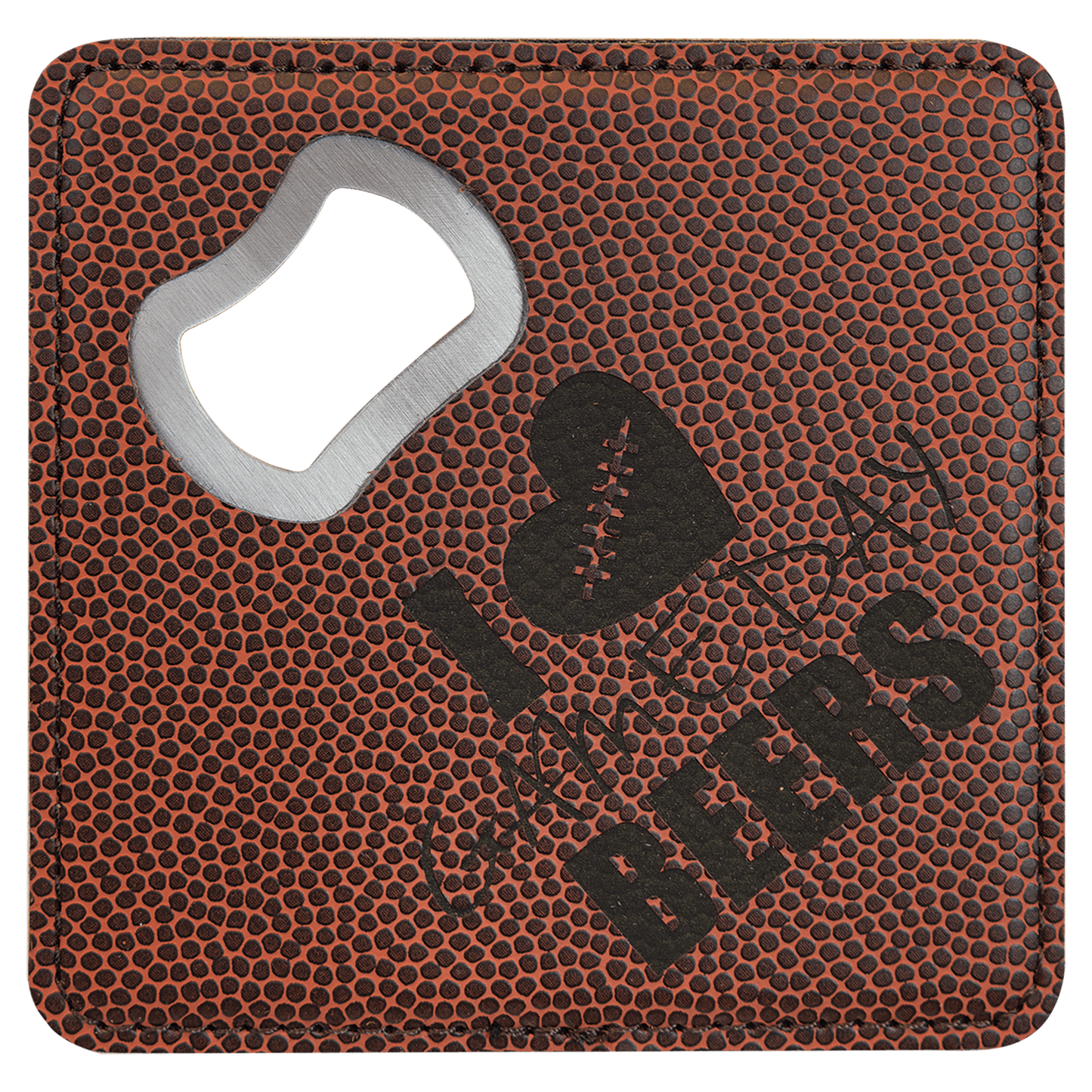 Leatherette Bottle Opener Coaster
