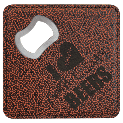 Leatherette Bottle Opener Coaster