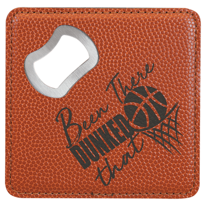 Leatherette Bottle Opener Coaster